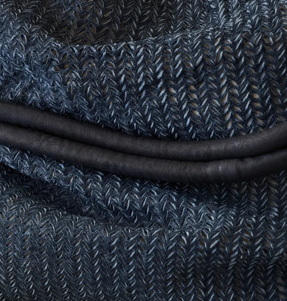 Herringbone woven convertible tote/hobo bag