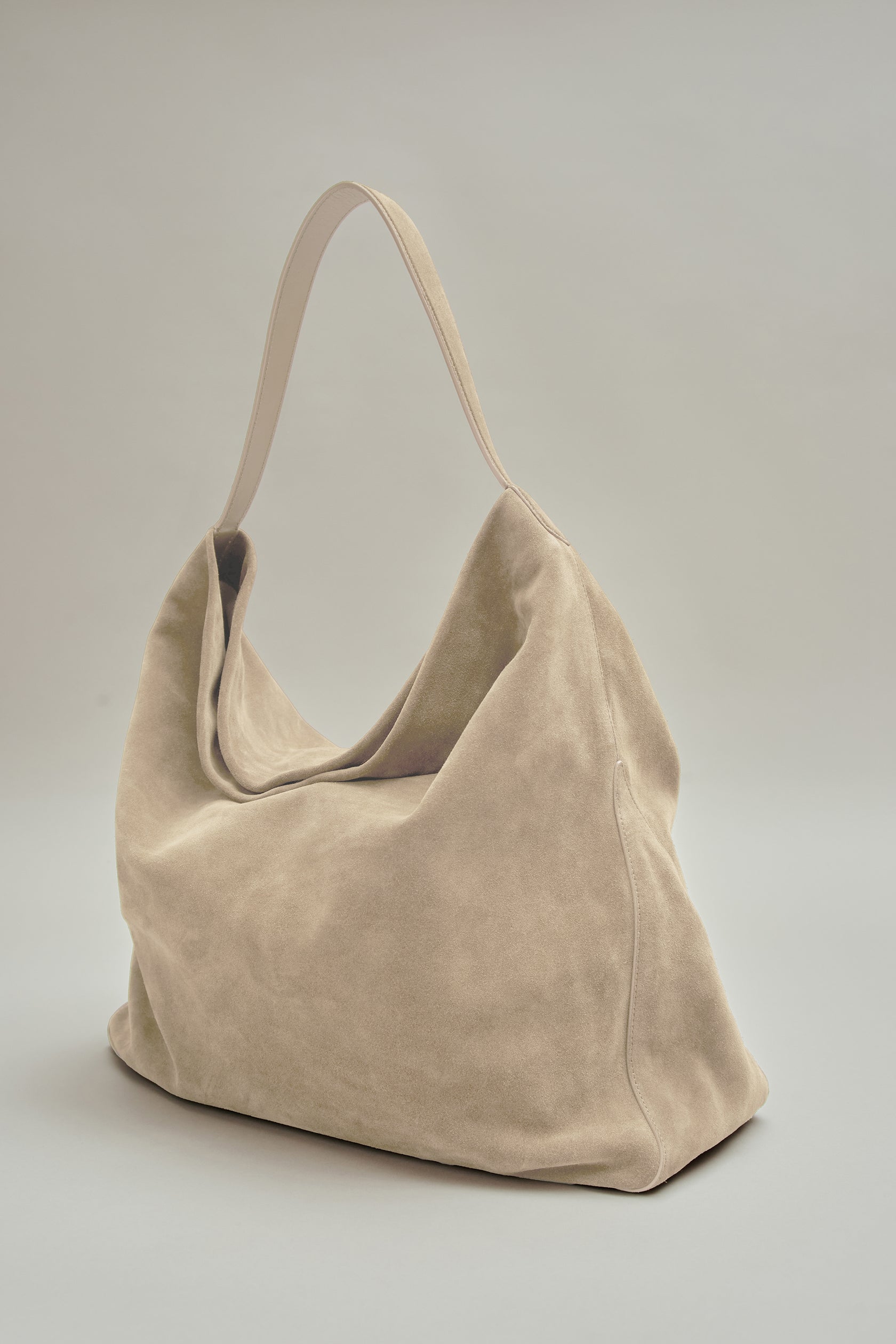 Large slouchy suede hobo bag