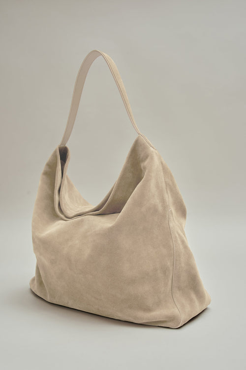 Large slouchy suede hobo bag