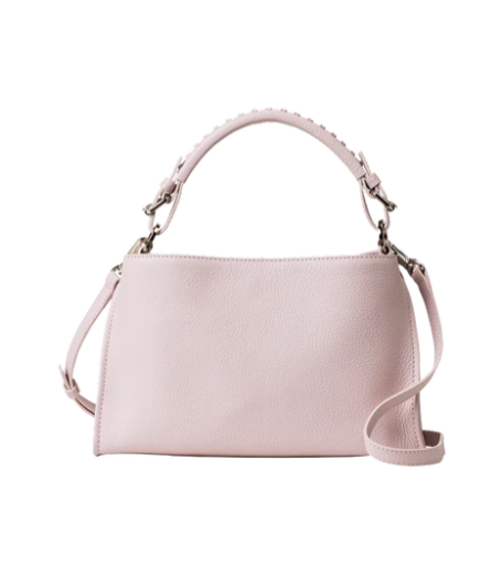 Soft leather convertible top-handle/crossbody bag