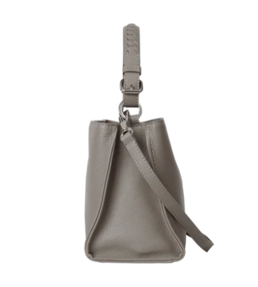 Soft leather convertible top-handle/crossbody bag