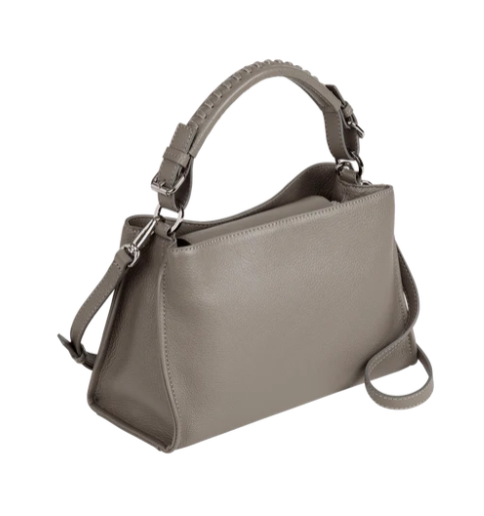 Soft leather convertible top-handle/crossbody bag