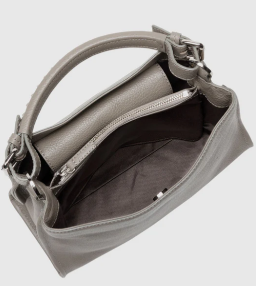 Soft leather convertible top-handle/crossbody bag